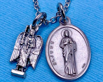 St Jude Necklace,Lost Causes Desperate Situations Hospitals,St Jude Thaddaeus Necklace,Archangel Michael Necklace