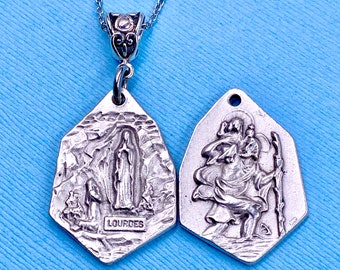 Our Lady of Lourdes Virgin Mary Medal Sterling Silver Box - Etsy