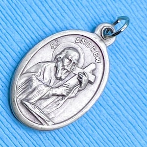 Saint Andrew Medal Patron Saint of Fishermen Gout Singers Sore Throats Spinsters Maidens
