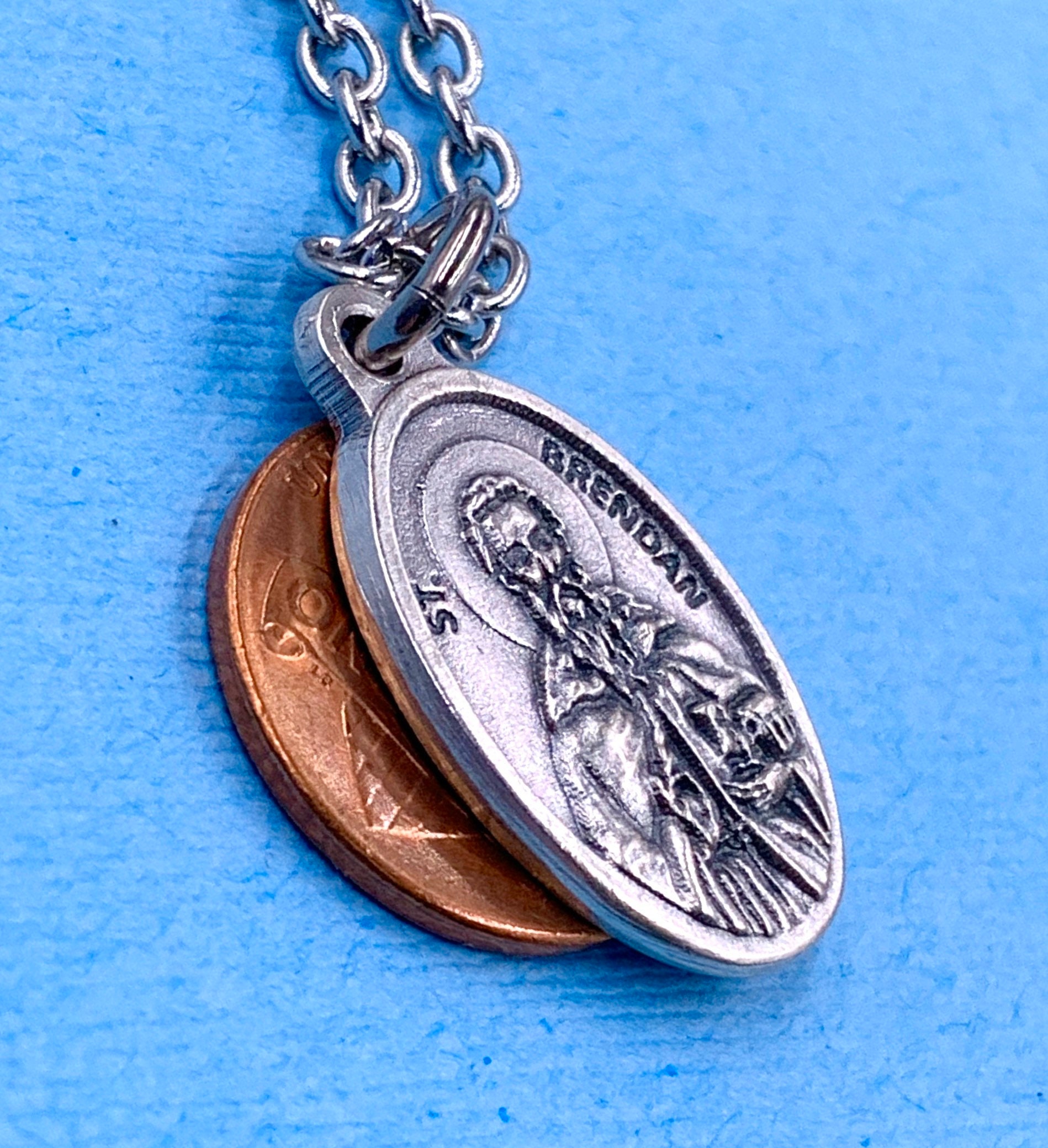 St Brendan Necklace St Brendan Medal Catholic Jewelry Etsy UK
