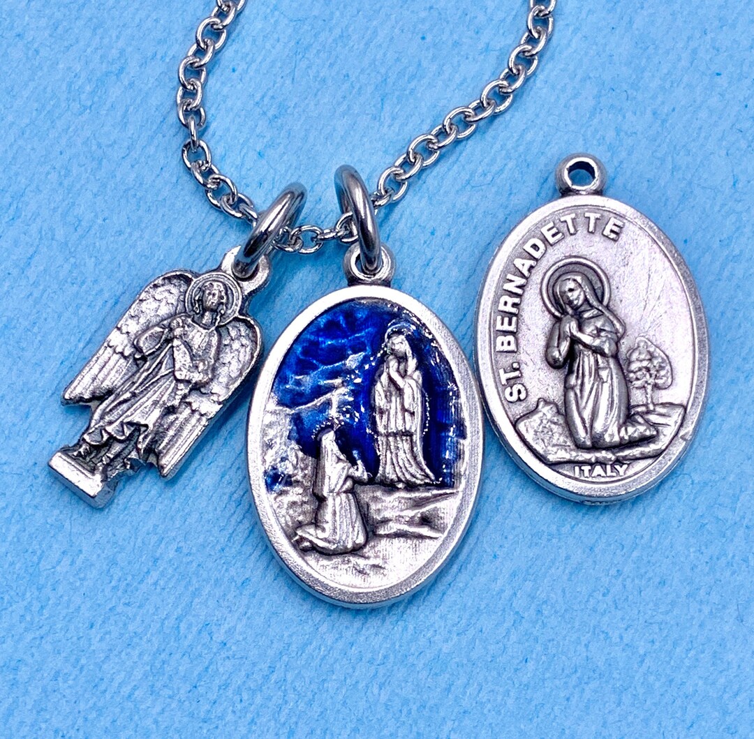 Our Lady of Lourdes Necklace Diseases Illness Archangel - Etsy