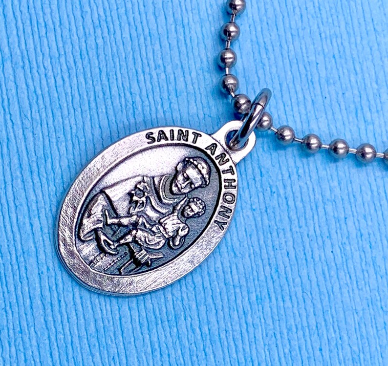 St Anthony Necklace Patron St of Miracles Lost Items St | Etsy