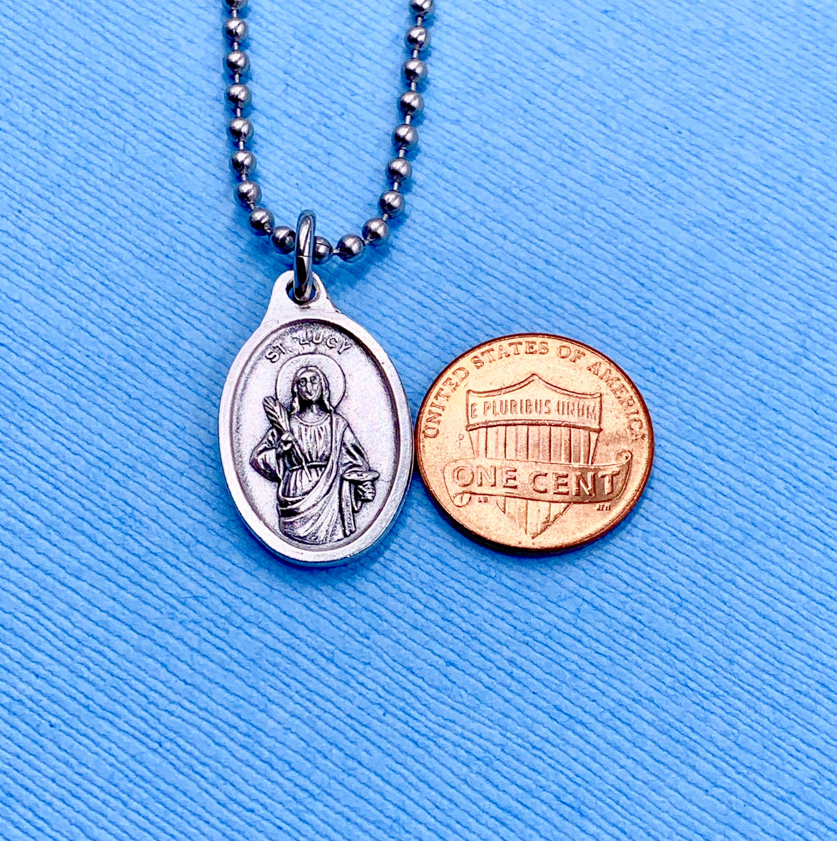 St Lucy Necklace Patron Saint of Eye 