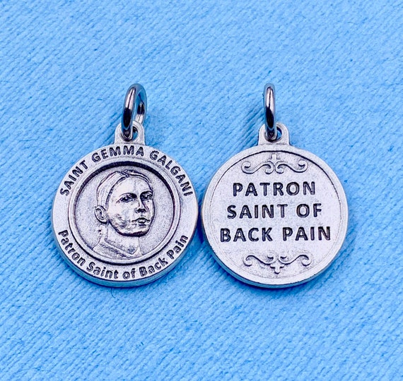 Charms 10 Medals,Patron St of Back Pain St Gemma Galgani Healing Medal