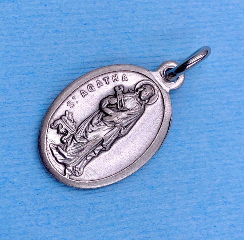 Lot 10 Medals Breast Cancer Medal St Agatha Medalst Agatha Etsy