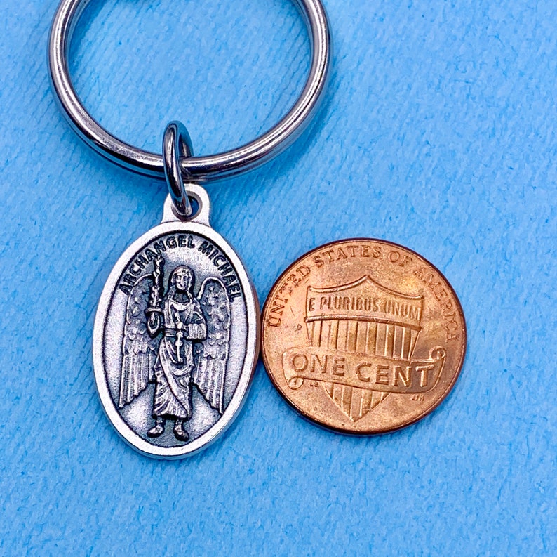 Archangel Michael Key Ring Archangel Michael Clip On Key Ring Archangel Michael Key Ring Archangel Key Chain Stainless Steel Clip On Choice