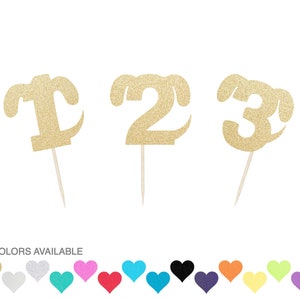 Dog Birthday Cupcake Toppers: Glitter Puppy Paw Party