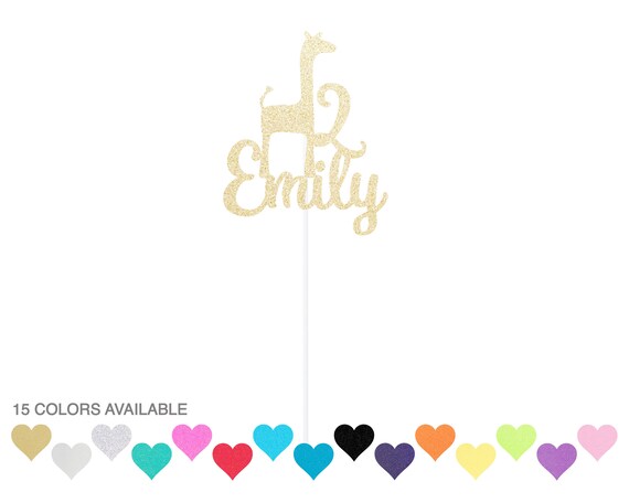 Custom Giraffe Birthday Cake Topper - Baby Shower Birthday Cake Topper Safari Jungle Il_570xn