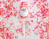 Confetti filled Push Pop Popper / Pink & Gold Confetti  / Party Supplies