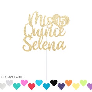 Custom Mis Quince Cake Topper | Quinceañera Cake Topper | 15 Birthday | Fifteen | 15th Birthday | Quinceañera