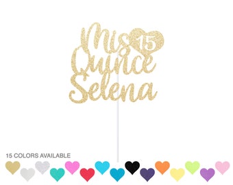 Custom Mis Quince Cake Topper | Quinceañera Cake Topper | 15 Birthday | Fifteen | 15th Birthday | Quinceañera