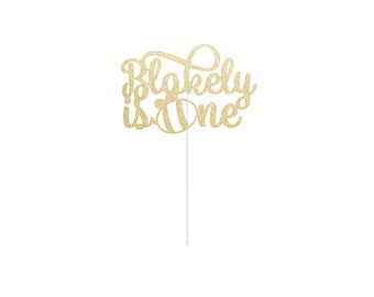 Custom Bee First Birthday Cake Topper, 1st Birthday Decoration Sign Centerpiece