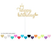 Happy Birthday Unicorn Mermaid Cake Topper Mermaid Unicorn Party Il_170x135