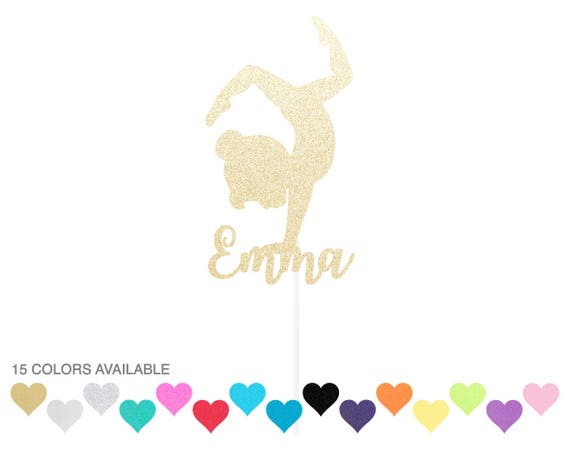 Custom Gymnastics Cake Topper Gymnast Cake Topper Birthday Cake Decoration Birthday Party Personalized Cake Topper Il_570xn