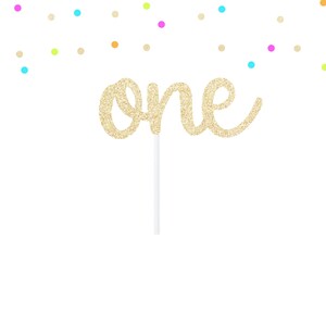 one cupcake topper cake topper first birthday smash cake sign
