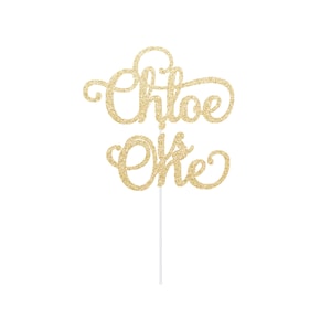 Custom First Birthday Cake Topper Personalized Sign Centerpiece One Cake Topper