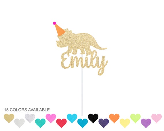 Custom Dinosaur Cake Topper - Custom Name Dino Birthday Cake Topper Il_570xn