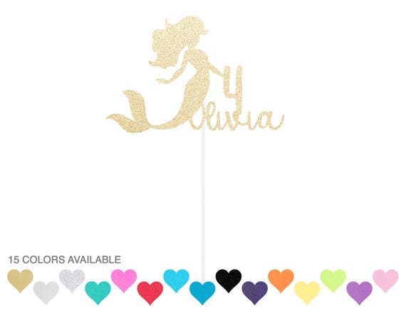 Custom Mermaid Cake Topper Under the Sea Personalized Customized Il_570xn