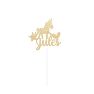 Custom Unicorn Cake Topper Girl&#39;s Birthday Centerpiece Sign Party Decor