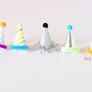 Mini Party Hats Party Animal Mini Party Hats Dinosaur Party Hats Tiny Party Hats 5 Hats image 3