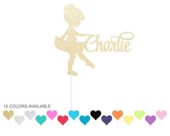Custom Ballerina Cake Topper - Gliter - Girl's Birthday Cake Topper Il_570xn