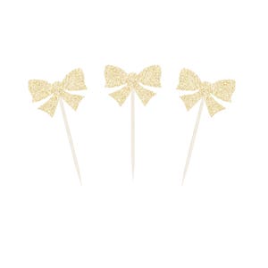 Décoration pour cupcakes avec noeud - coquette d'anniversaire pour baby shower