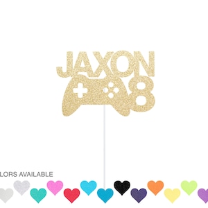 Custom Video Game Controller Birthday Cake Topper - Gamer Cake Topper - Boy Birthday Topper