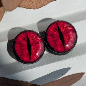 Red dragon cat eye iris image ear wooden or clay tunnels 4,5,6,8,10,11,12,14,16,18,20-40mm;6,4,2g,0g,00g;1/4,5/16,3/8,1/2,9/16,5/8,3/4&quot;