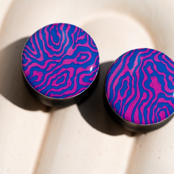 Pair zebra pattern plugs image ear wooden or clay tunnels 4,5,6,8,10,11,12,14,16,18,20,24-40mm;6,4,2g,0g,00g;1/4,5/16,3/8,1/2,9/16,5/8,3/4"