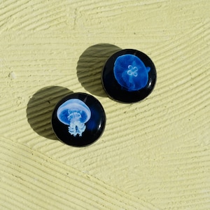 Pair gauges Sea jellyfish image ear wood or clay plugs,4,5,8,10,12,14,16,18,20,22-40mm6g,4g,2g,0g,00g5/16,3/8,1/2,9/16,5/8,3/4,7/8 image 6