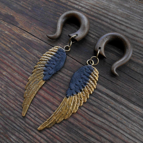Long wings dangling gauges,vintage gauges,hook plug,size 4,5,6,8,10,1112,14,16,18,20 mm,6,4,2,0,00g,3/16,1/4,1/2,5/16,7/16,9/16,5/8,3/4,7/8"