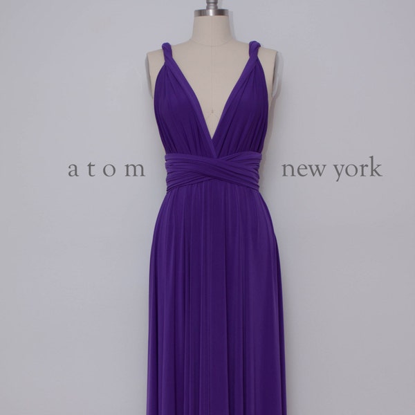 Royal Purple LONG Floor Length Ball Gown Maxi Infinity Dress Convertible Formal Multiway Wrap Dress Bridesmaid Dress Evening Dress