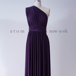 Dark Purple Grape LONG Floor Length Ball Gown Maxi Infinity Dress Convertible Formal Multiway Wrap Dress Bridesmaid Dress Evening Dress Prom
