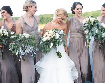 Floor Length LONG Ball Gown Maxi Infinity Dress Convertible Formal Multiway Wrap Bridesmaid Dress Evening Wedding Toga Twist Party Dress