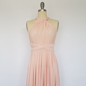 Blush Pink SHORT Infinity Dress Convertible Formal Multiway Wrap Dress Bridesmaid Dress Toga Dress Cocktail Dress Evening Dress Wedding