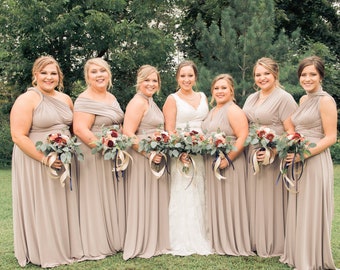 Floor Length LONG Ball Gown Maxi Infinity Dress Convertible Formal Multiway Wrap Bridesmaid Dress Evening Dress Wedding Christmas Party