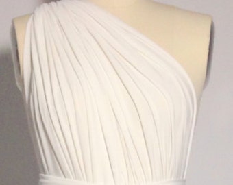 Off White Ivory LONG Floor Length Ball Gown Infinity Dress Convertible Formal Multiway Wrap Dress Bridesmaid Dress Toga Dress Evening Dress