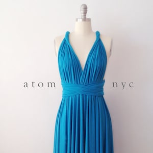 Turquoise Floor Length LONG Ball Gown Maxi Infinity Dress Convertible Formal Multiway Wrap Bridesmaid Dress Evening Dress Wedding Party