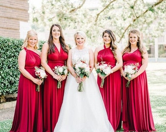 Floor Length LONG Ball Gown Maxi Infinity Dress Convertible Formal Multiway Wrap Bridesmaid Dress Evening Dress Wedding Christmas Party