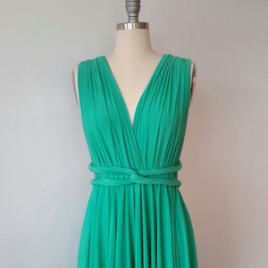 Jade Green SHORT Infinity Dress Convertible Formal Multiway Wrap Dress Bridesmaid Dress Party Dress Cocktail Evening Knee Length St Patricks