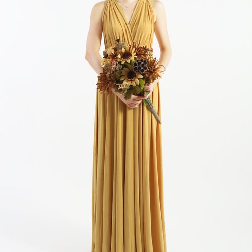 infinity dress mustard yellow One Size (S to XL)