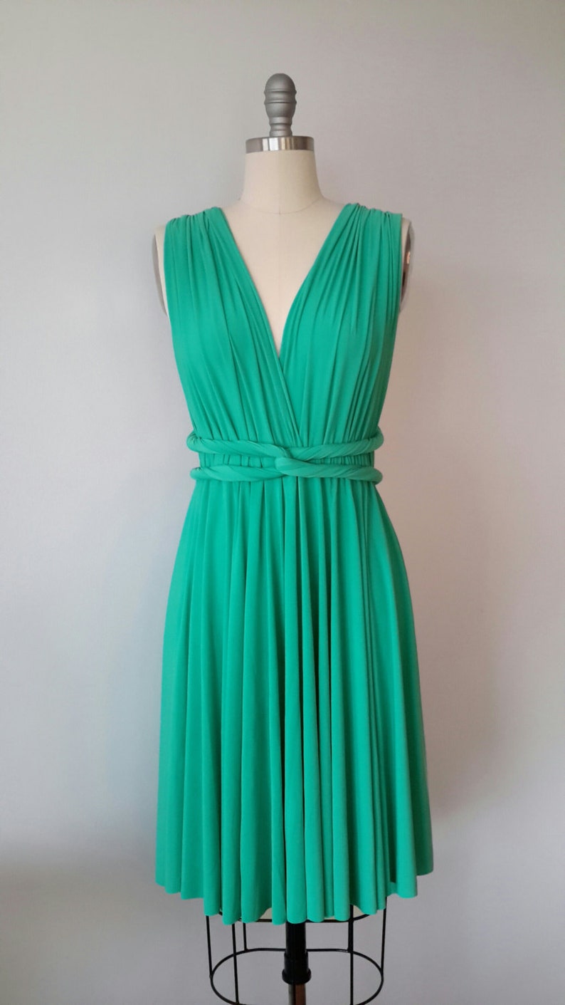 jade green wrap dress