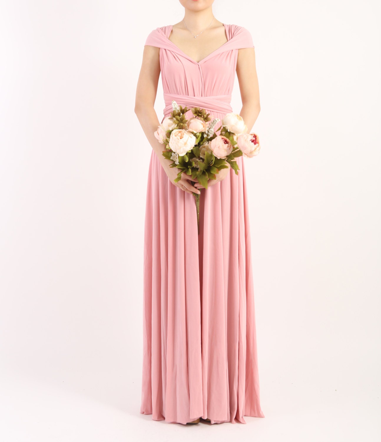 mint and pink bridesmaid dresses Buy Blush Pink Infinity Dress, Multiway Dress