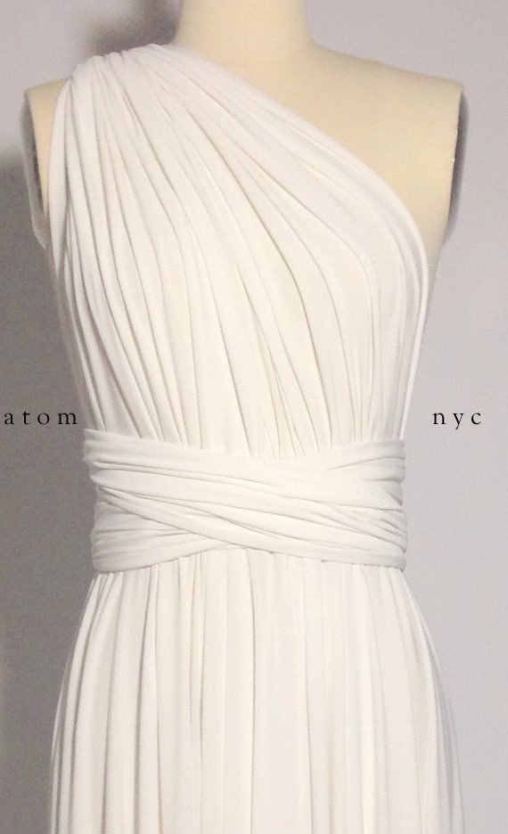 Off White Ivory SHORT Infinity Dress ...