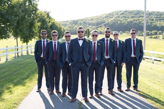 Corbata Rosa y Azul Marino Hombre Boda Novio Novios Padrino Regalo Ideas para el Lunares Cuadrados Corbata Formal Traje Etsy Mexico