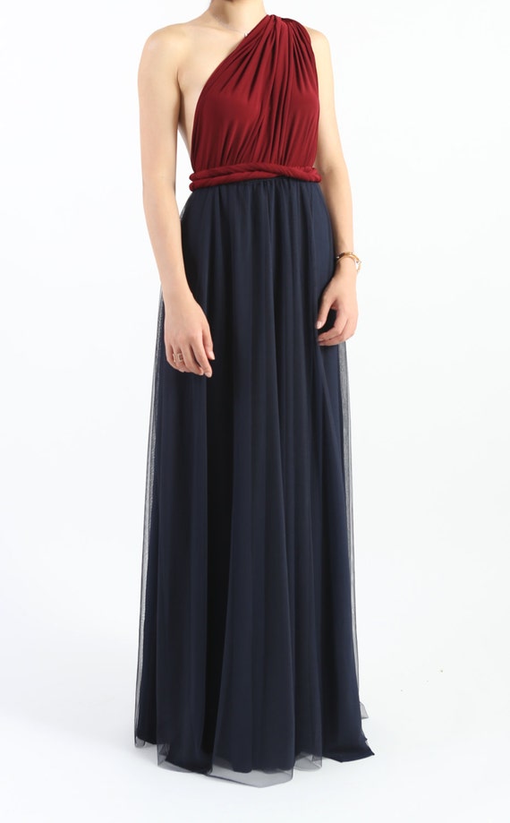 Infinity dress with store chiffon overlay