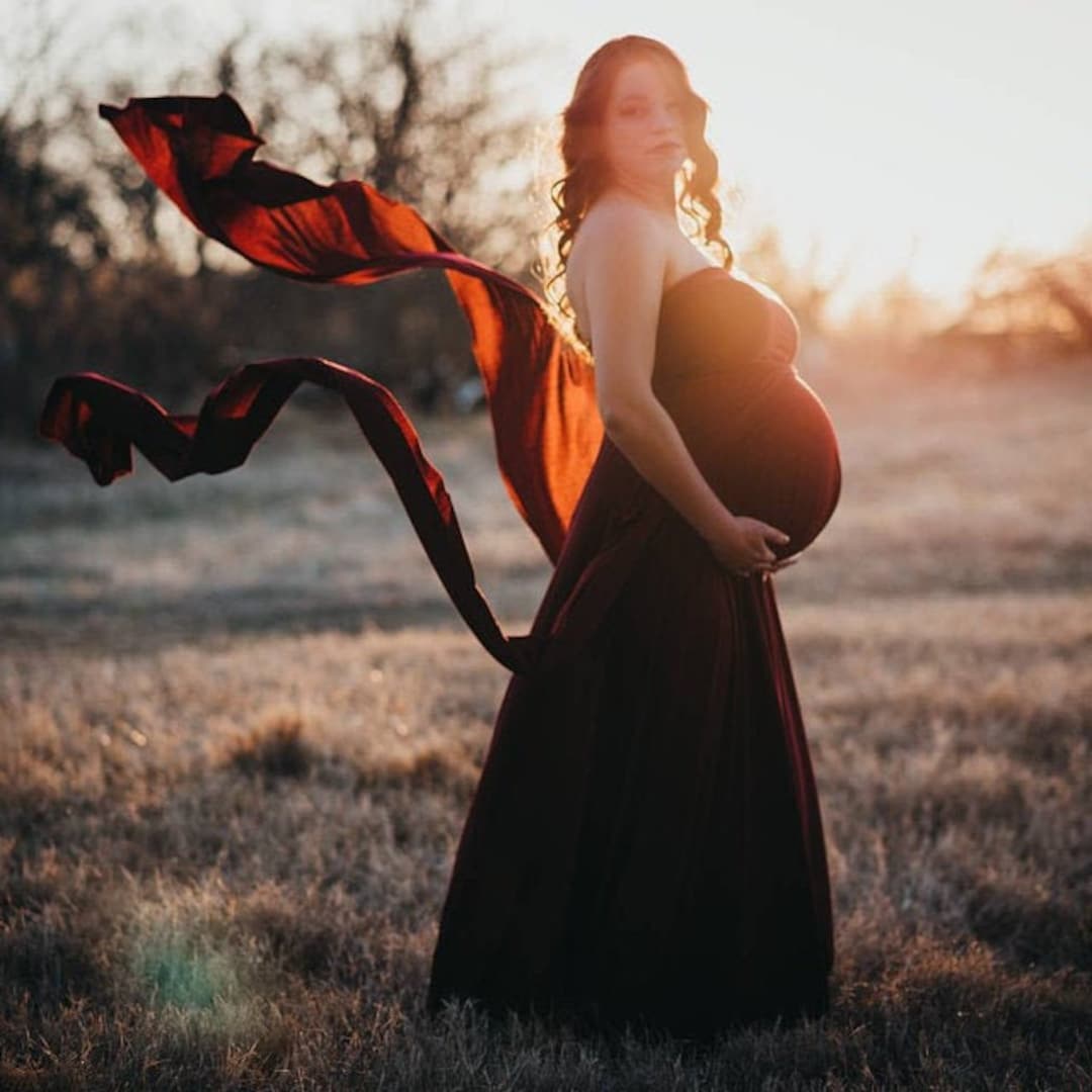 Floor Length LONG Ball Gown Maternity Dress Photoshoot Maxi Infinity