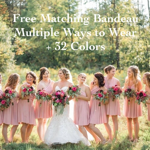 short infinity bridesmaid dress TDY Gold Maxi or Short Infinity Dress Convertible Dress Bridesmaid Dress Multiway Dress Wrap Wedding Maid of Honour Cocktail Evening