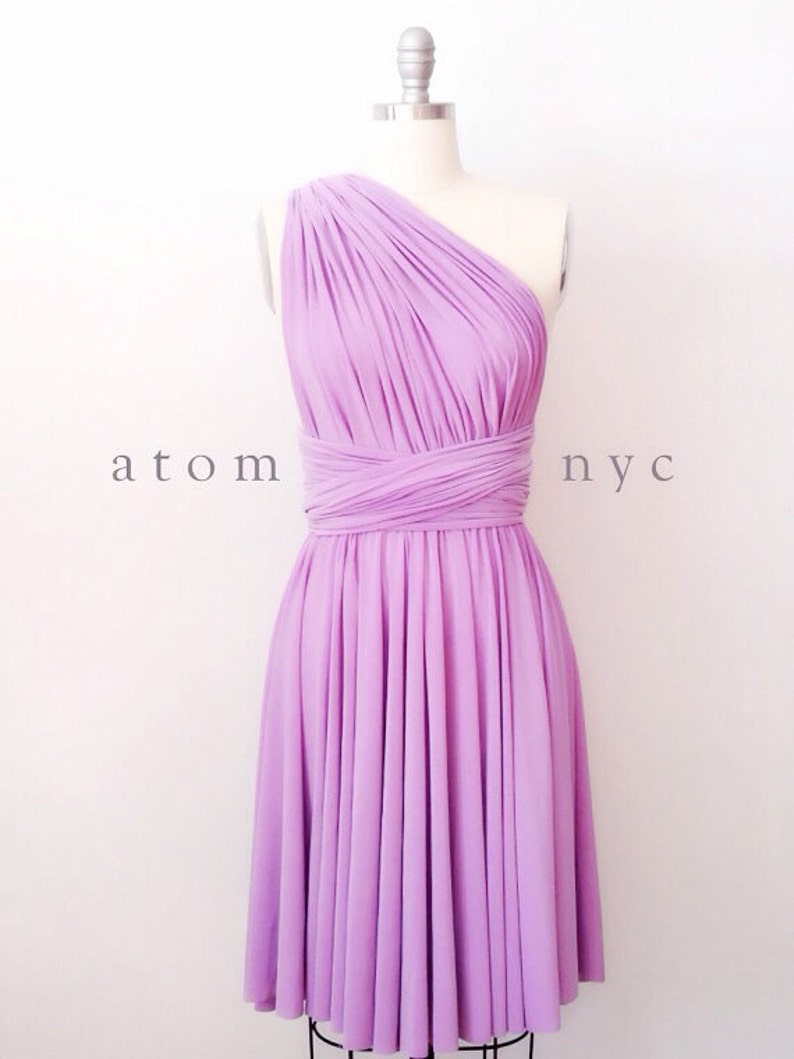 Lavender Short Infinity Dress Convertible Formal Multiway Wrap Etsy