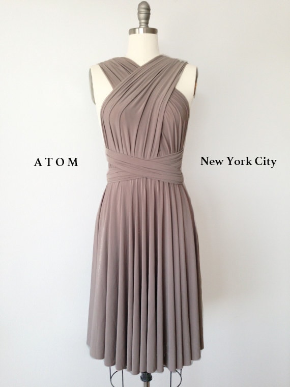 Taupe Cocktail Dress - Etsy